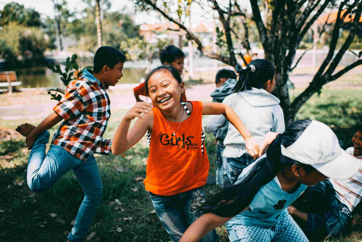 Children playing together outdoors